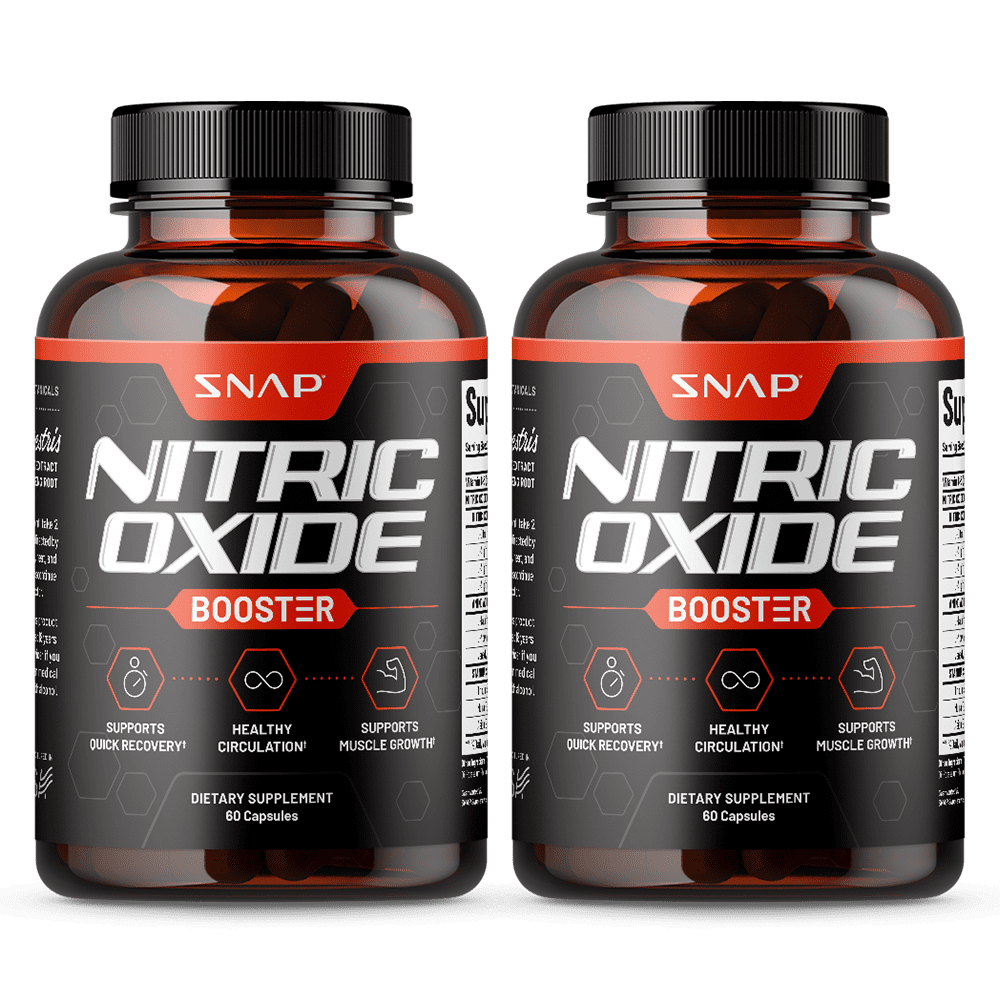 2-Pk Snap Supplements Nitric Oxide Pre-Workout Capsules