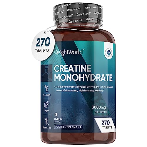 3000mg Creatine Monohydrate Tablets - Gym Supplement