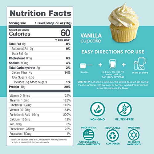 Natural Vanilla Cupcake Protein - 15 Servings