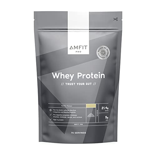 Amfit Nutrition Pro Vanilla Whey Protein Powder, 2.27kg