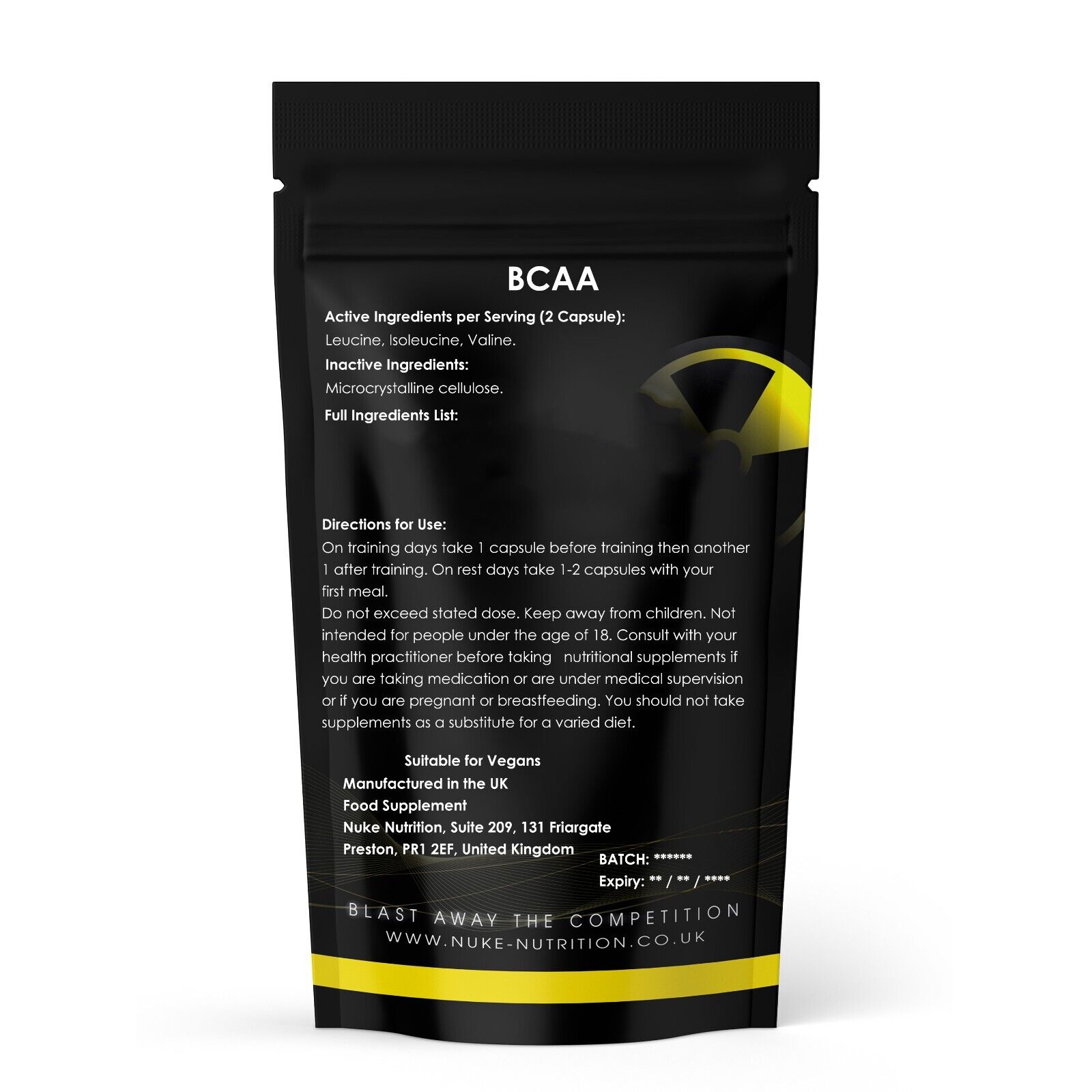 BCAA Tablets for Muscle Growth and Repair (60ct)