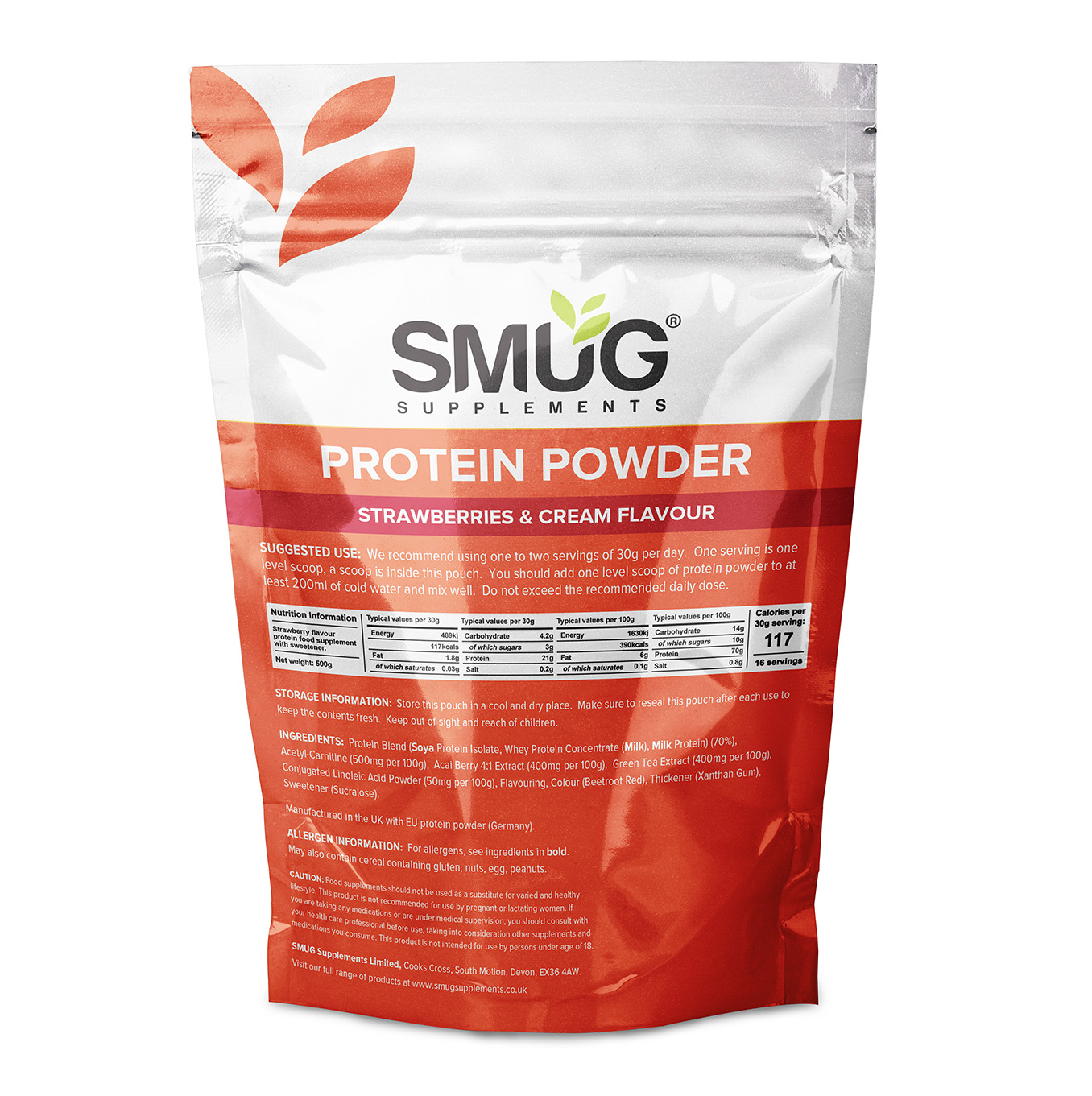 SMUG Strawberry Diet Protein Powder