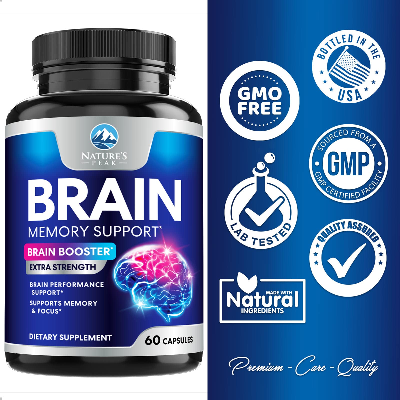 Brain Booster for Memory and Focus - 60 Capsules