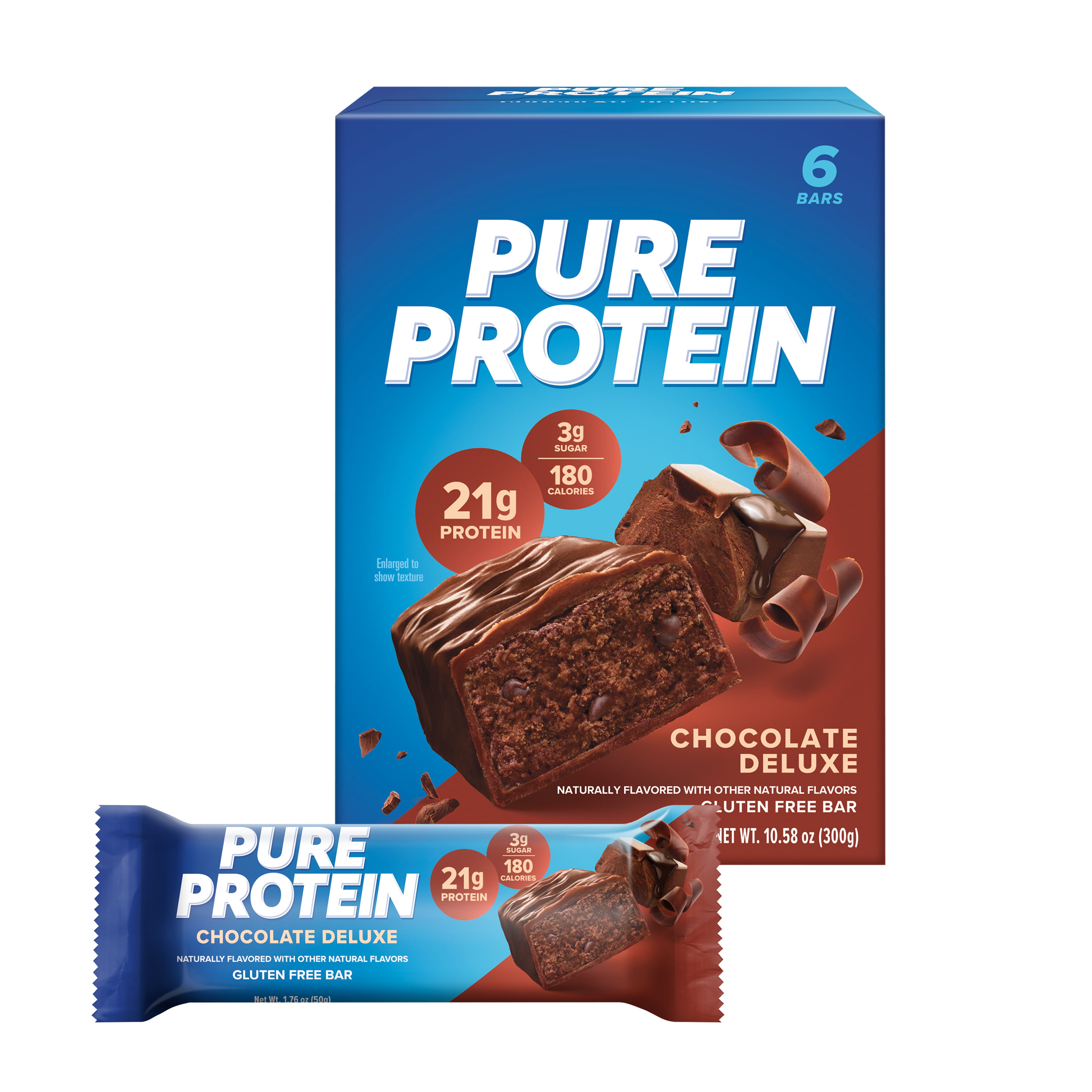 Gluten-Free Chocolate Deluxe Protein Bars - 6 Count