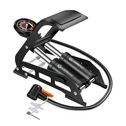 Vereno Double Barrel Portable Bike Floor Pump