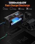 WOLFBOX 12000mAh Portable Tire Inflator Air Pump