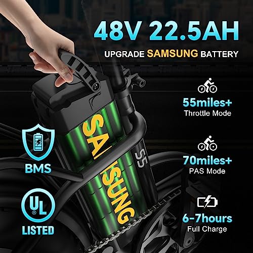 GESHENG Folding Ebike: Long Range Electric Bike