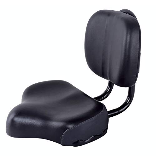 Extra Wide Ergonomic Bike Seat with Backrest