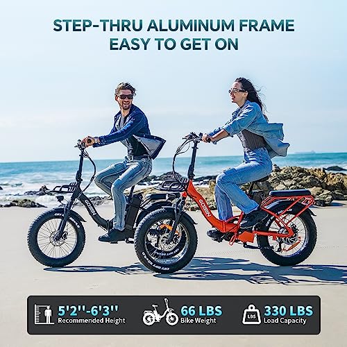 GESHENG Folding Ebike: Long Range Electric Bike