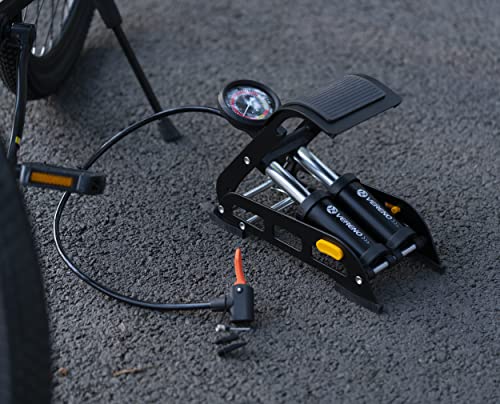 Vereno Double Barrel Portable Bike Floor Pump