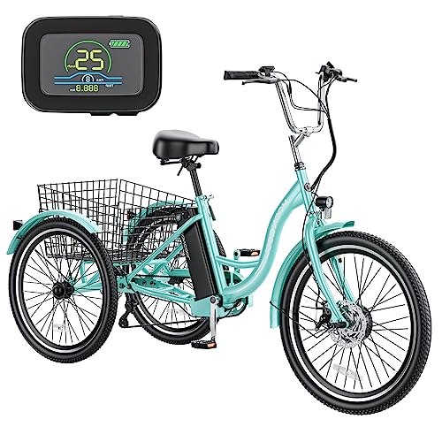 MOONCOOL 350W Electric Tricycle for Adults, 7-Speeds