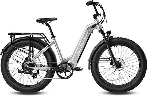 VELOWAVE 26" Fat Tire E-Bike, Powerful 750W Motor