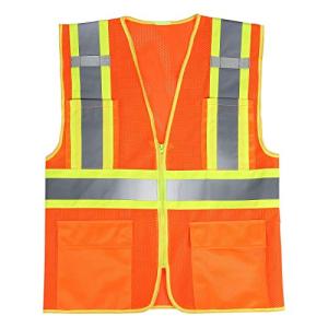 High Visibility Reflective Cycling Safety Vest, Orange