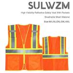 High Visibility Reflective Cycling Safety Vest, Orange