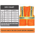High Visibility Reflective Cycling Safety Vest, Orange