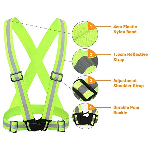 Reflective Cycling Vest for Night Safety (Green)