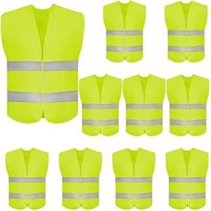 DUSKCOVE High Visibility Safety Vests - 10 Pack
