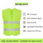 DUSKCOVE High Visibility Safety Vests - 10 Pack