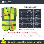 XIAKE Reflective Safety Vest with Pockets, Large