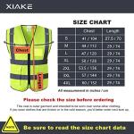 XIAKE Reflective Safety Vest with Pockets, Yellow