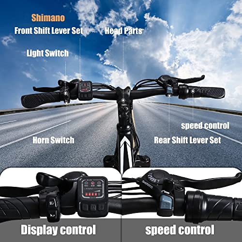 ZNH Electric Mountain Bike, 36V 10AH Removable Battery