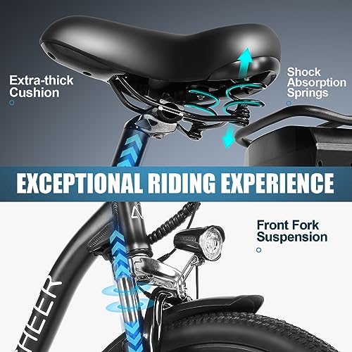 ANCHEER 26" City Commuter Electric Bike, 500W Motor