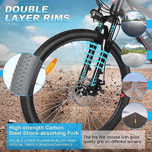 ZNH Electric Mountain Bike, 36V 10AH Removable Battery