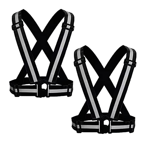 Reflective Safety Vest 2pcs - Max Visibility for Cycling
