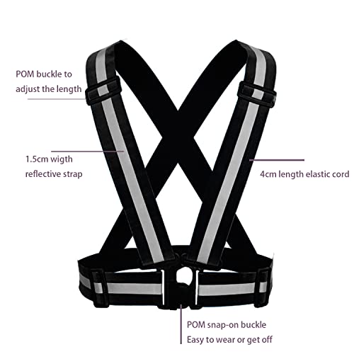 Reflective Safety Vest 2pcs - Max Visibility for Cycling