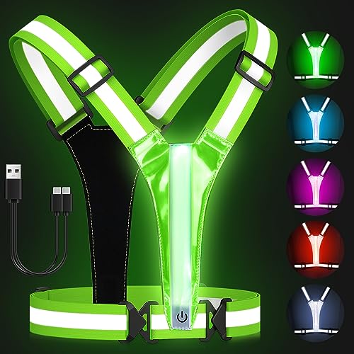 Zacro LED Reflective Vest for Cycling (Green)