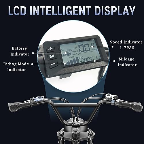 Electric Bike: 1000W, 35MPH, 48V 20AH, 7-Speed