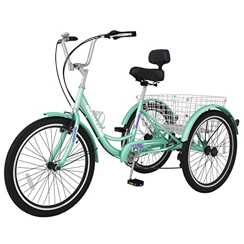 MOONCOOL Adult Tricycles 3 Wheel 7 Speed Trikes
