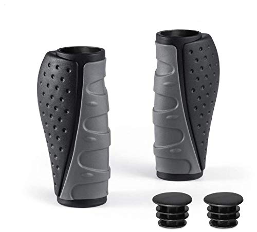 PRUNUS Ergonomic Rubber Bike Handlebar Grips, MTB/BMX