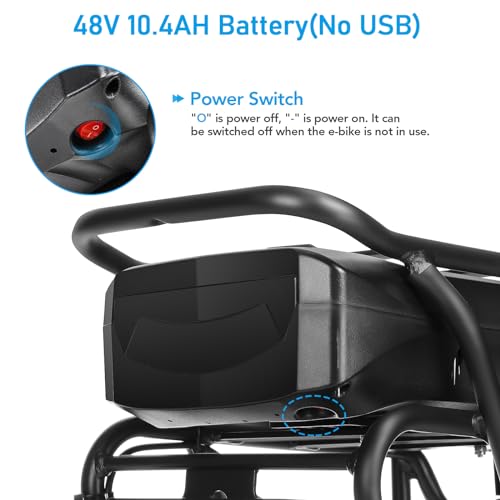 ANCHEER Electric Commuter Bike, 48V 500Wh, 26