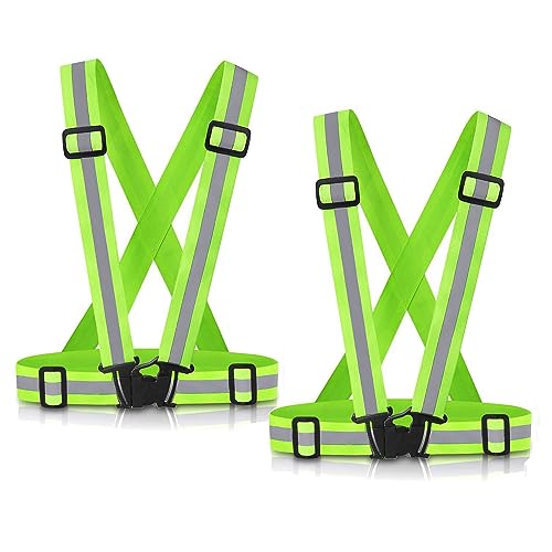 Reflective Vest 2Pack for Nighttime Cycling Safety