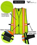 G & F Neon Lime Reflective Safety Vest