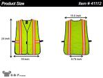 G & F Neon Lime Reflective Safety Vest