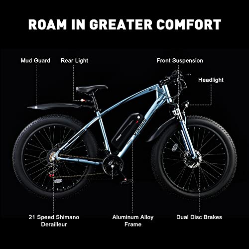 Viribus Electric Fat Tire Ebike - 500W 12.5Ah