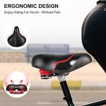 Comfortable Wide Bike Seat with Cushion and Shock Absorption