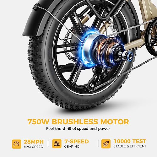 Heybike Ranger S 750W Electric Foldable Fat Tire Bike