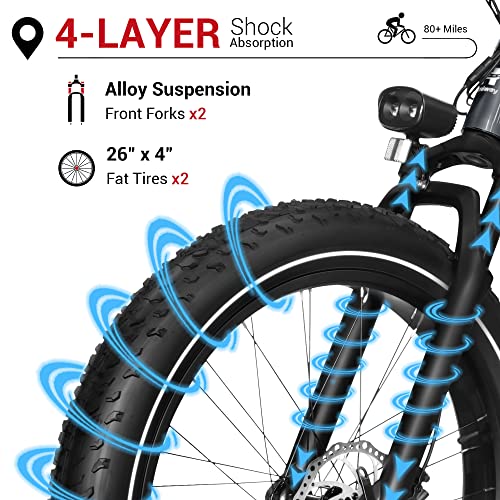 Himiway Zebra Electric Bikes: 750W, 80Miles, 48V
