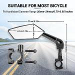 Himiway 2-Pack Adjustable Rearview Bike Mirrors