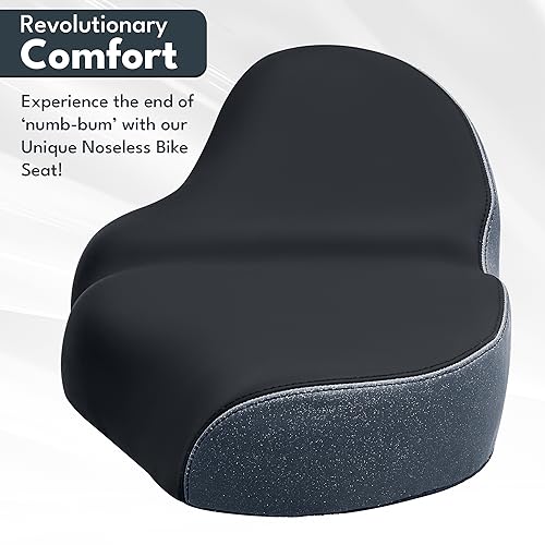 Wide Winged Noseless Bike Seat Cushion for Peloton