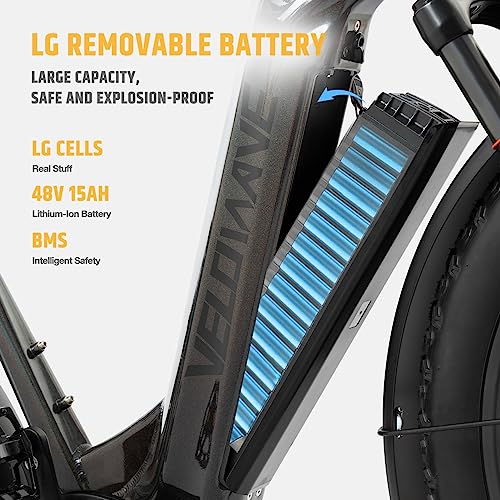 VELOWAVE 26" Fat Tire Electric Bike - 750w Brushless Motor