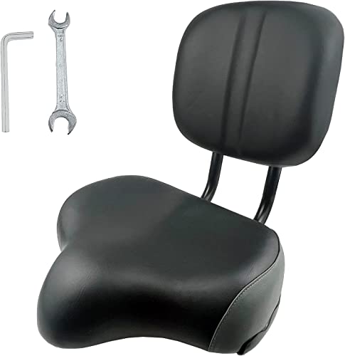 Oversized Comfort Bike Seat with Backrest - Memory Foam