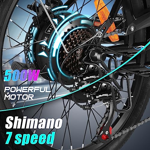 Vivi MT20 Electric Bike + Step Through, 500W, 7-Speed