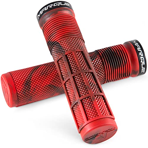 MARQUE Race Bike Grips - Non-Slip, Knurly Waffle Pattern