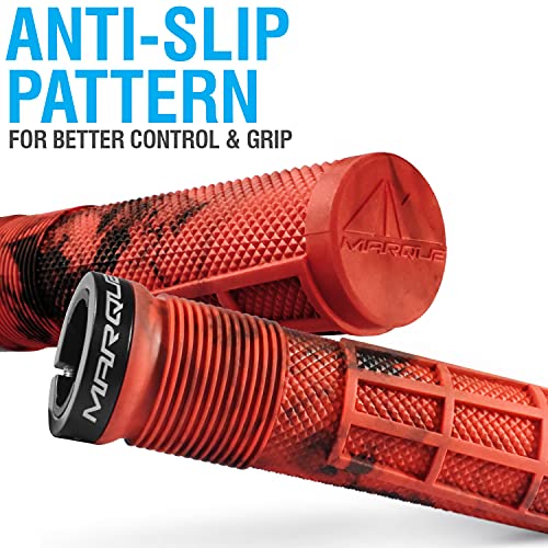 MARQUE Race Bike Grips - Non-Slip, Knurly Waffle Pattern