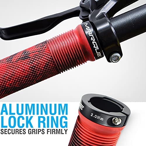 MARQUE Race Bike Grips - Non-Slip, Knurly Waffle Pattern