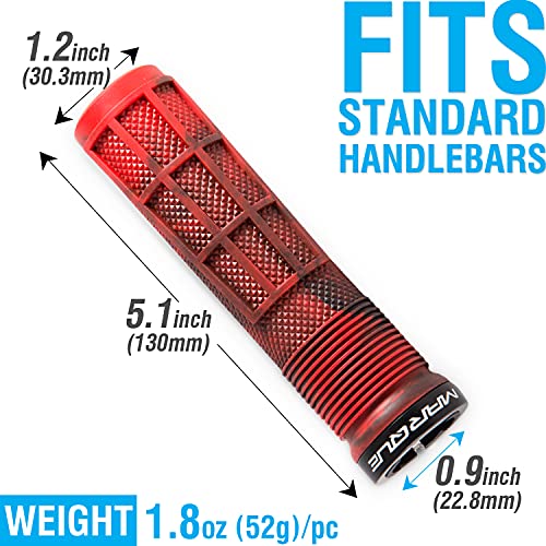 MARQUE Race Bike Grips - Non-Slip, Knurly Waffle Pattern